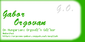 gabor orgovan business card